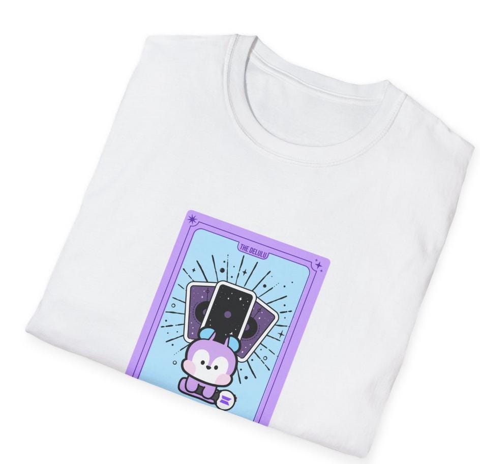 BTS Kpop shirt, BT21 Mang Tarot Tee, Army Fan Merch, Concert Outfit, Unisex Cotton T-Shirt