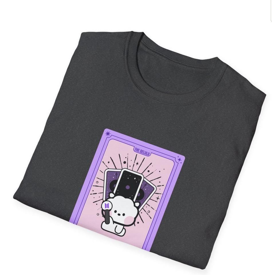 BTS Kpop Shirt, BT21 RJ Tarot Tee, Army Fan Merch, Concert Outfit, Unisex Cotton T-Shirt