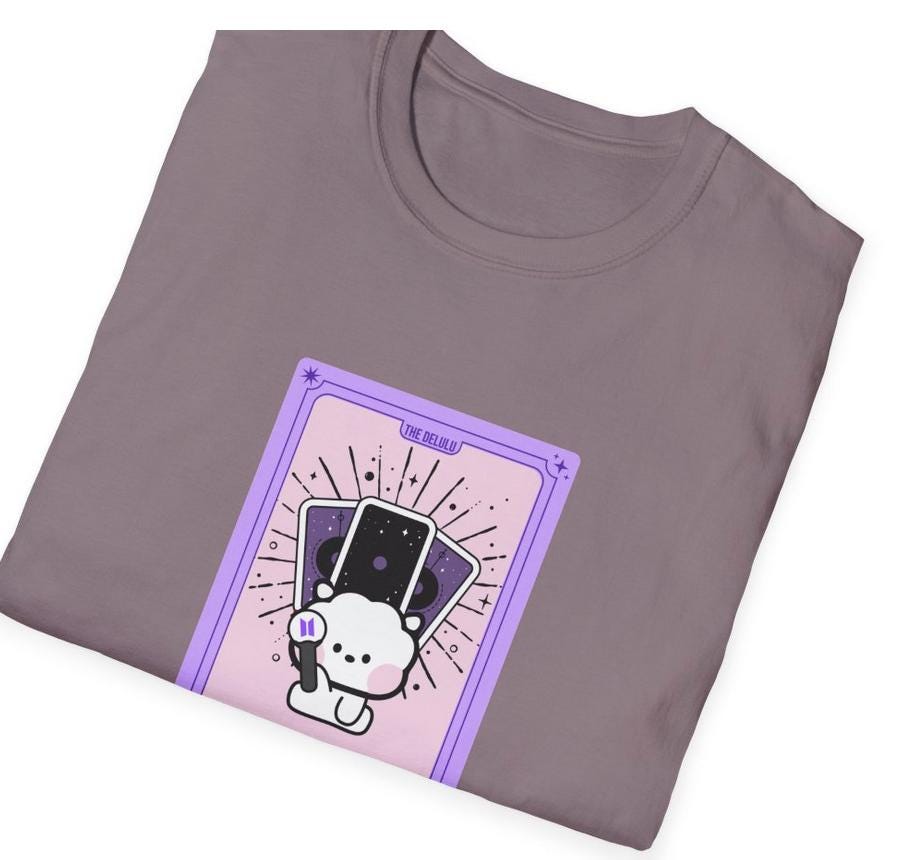 BTS Kpop Shirt, BT21 RJ Tarot Tee, Army Fan Merch, Concert Outfit, Unisex Cotton T-Shirt
