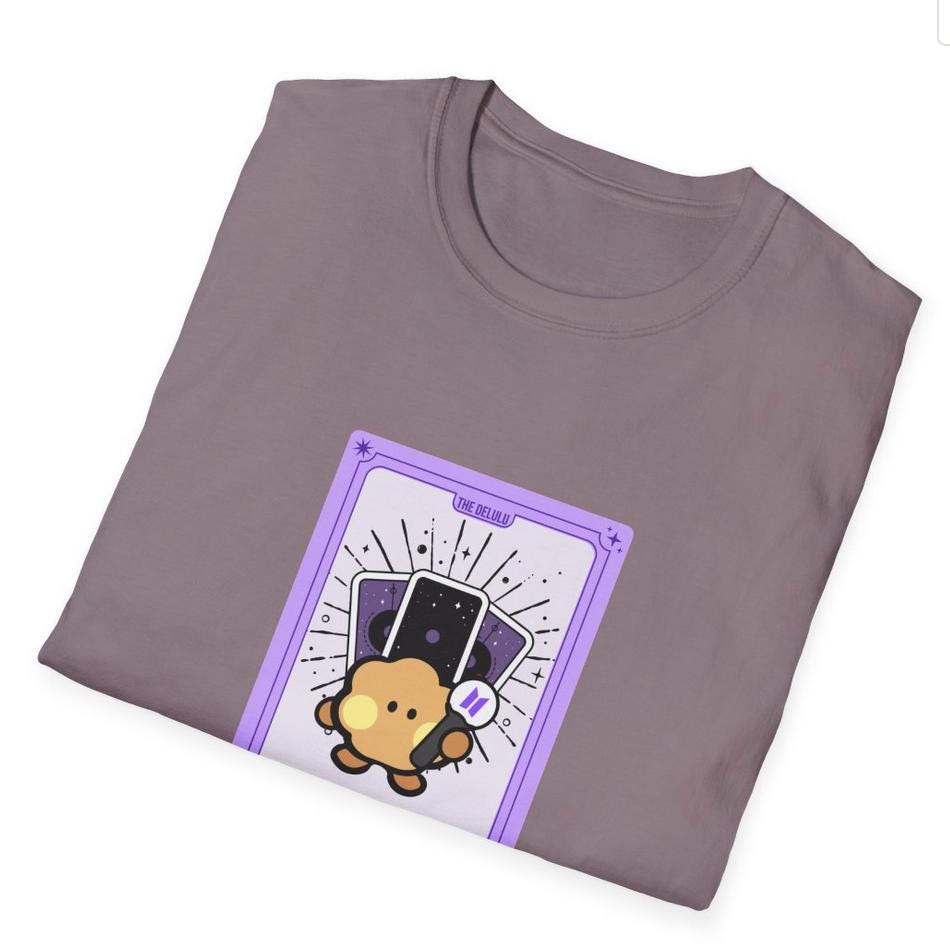 BTS Kpop Shirt, BT21 Shooky Tarot Design, Fan Gift, Concert Outfit Tee, Unisex Cotton Top