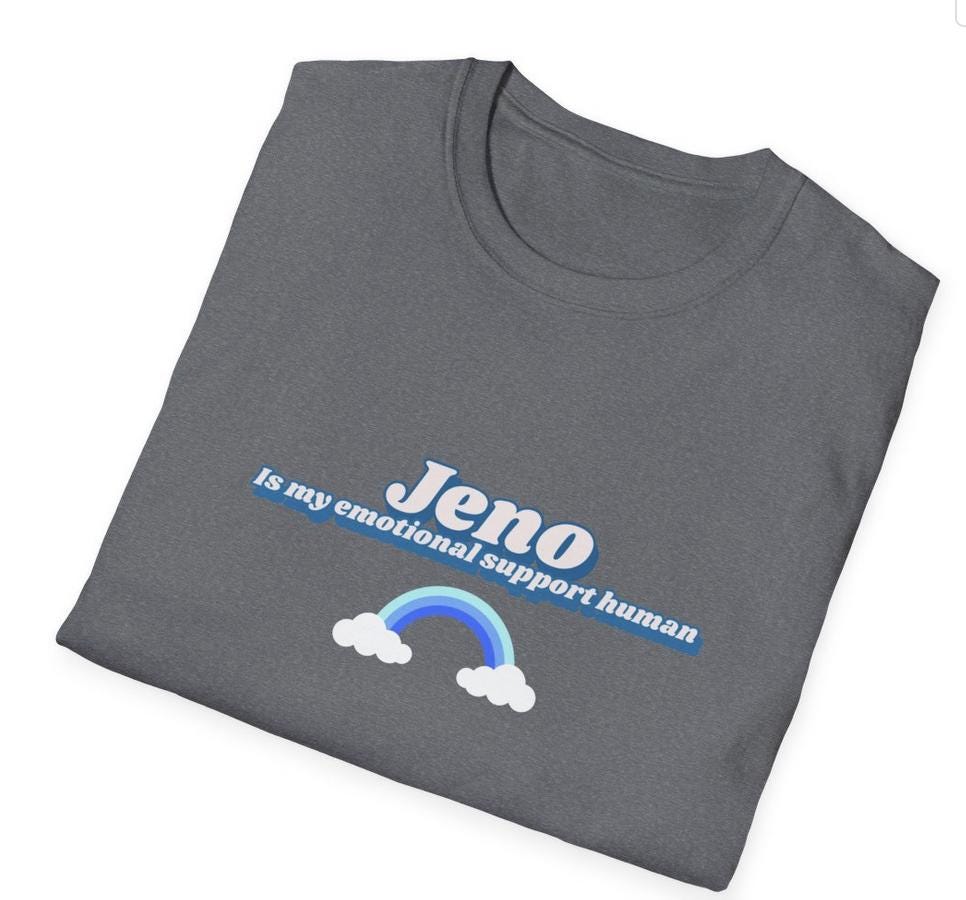 NCT Dream Kpop Shirt, Jeno Emotional Support Human Tee, Fan Merch, Concert Outfit, Unisex Cotton T-Shirt
