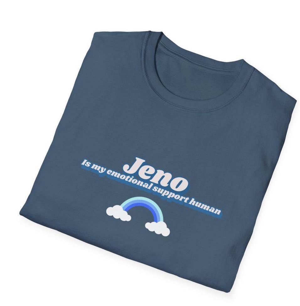 NCT Dream Kpop Shirt, Jeno Emotional Support Human Tee, Fan Merch, Concert Outfit, Unisex Cotton T-Shirt
