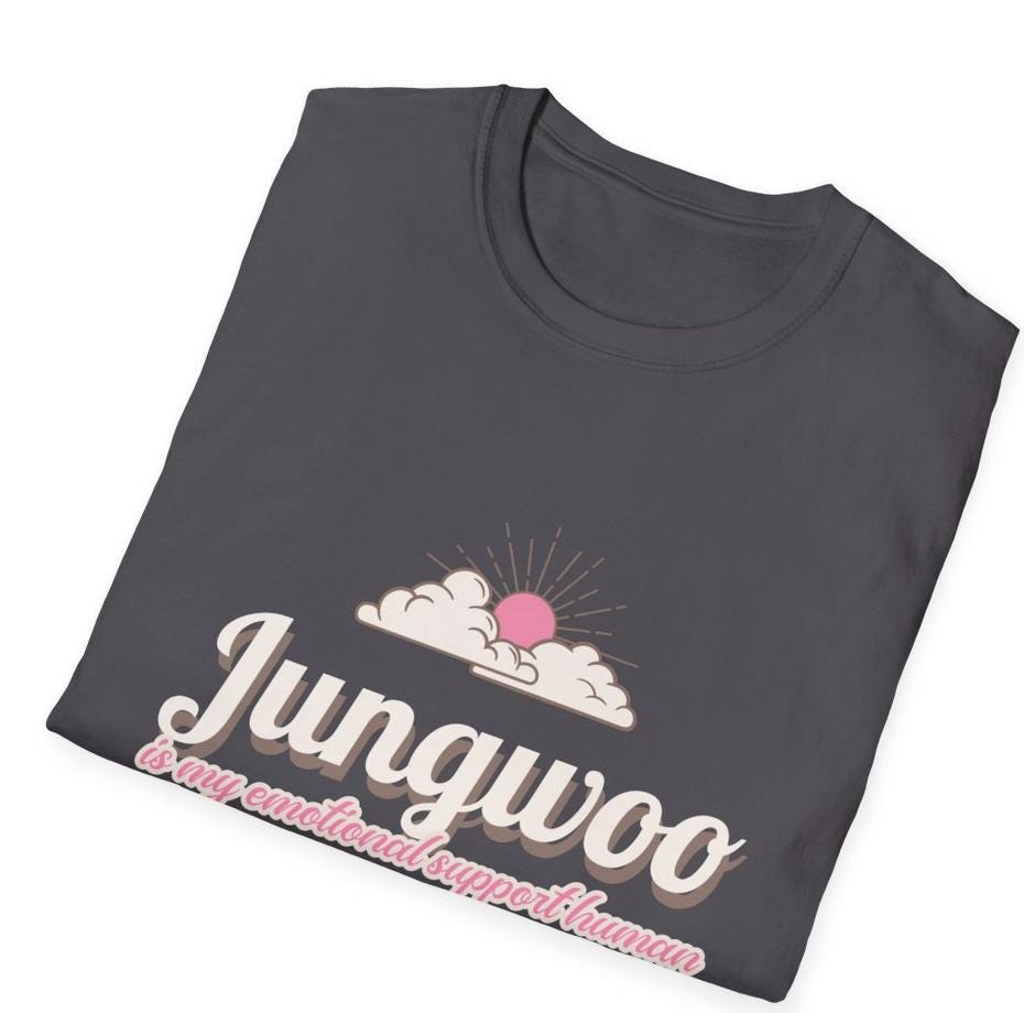 NCT127 Kpop Shirt, Jungwoo Emotional Support Human Tee, Fan Merch, Concert Outfit, Unisex Cotton T-Shirt