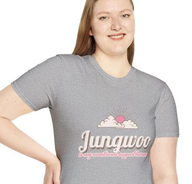 NCT127 Kpop Shirt, Jungwoo Emotional Support Human Tee, Fan Merch, Concert Outfit, Unisex Cotton T-Shirt