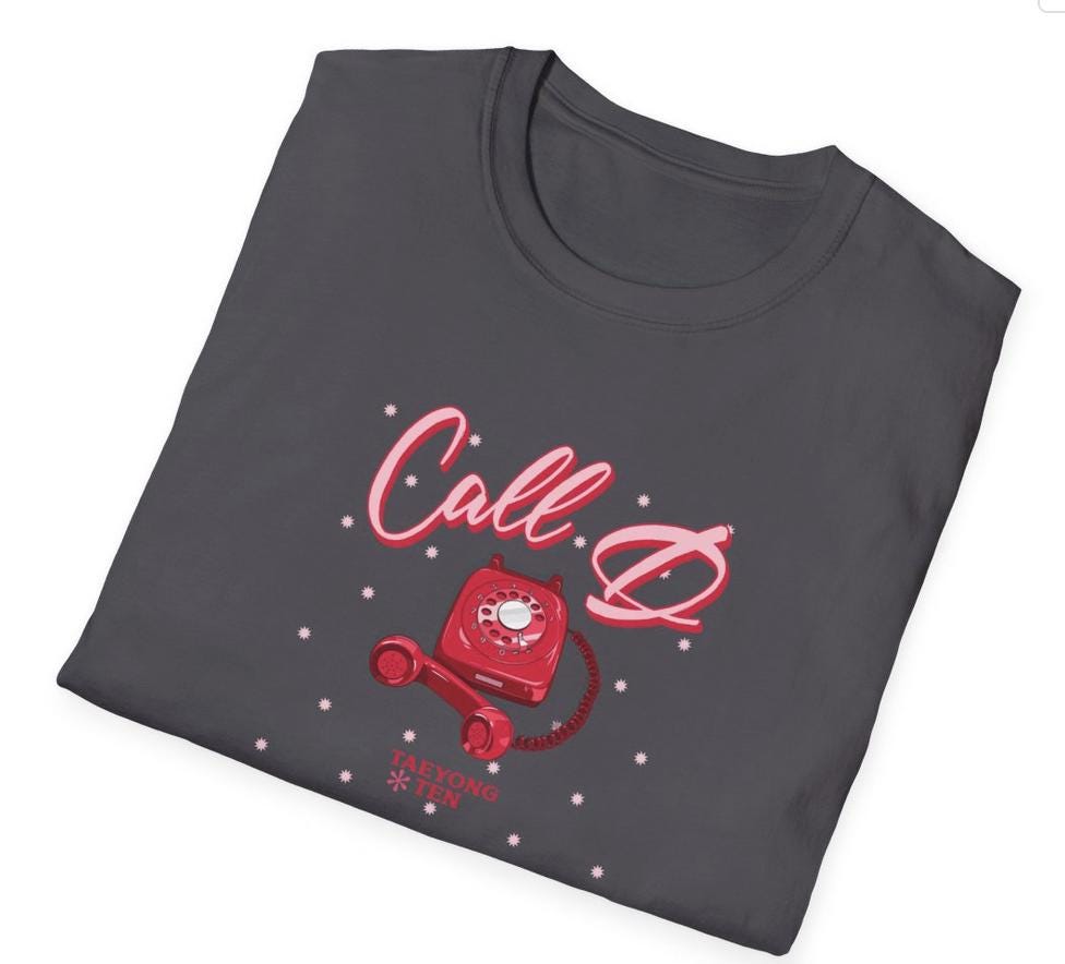 NCTU Kpop Shirt, Taeyong and Ten Call D Custom Tee, Fan Gift, Concert Outfit, Unisex Cotton T-Shirt