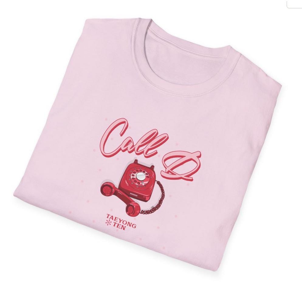 NCTU Kpop Shirt, Taeyong and Ten Call D Custom Tee, Fan Gift, Concert Outfit, Unisex Cotton T-Shirt