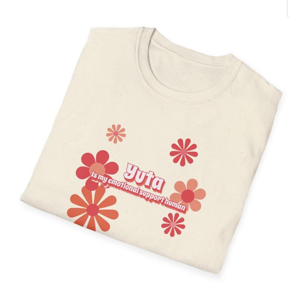 NCT 127 Kpop Shirt, Yuta Emotional Support Human Tee, Fan Merch, Concert Outfit, Unisex Cotton T-Shirt