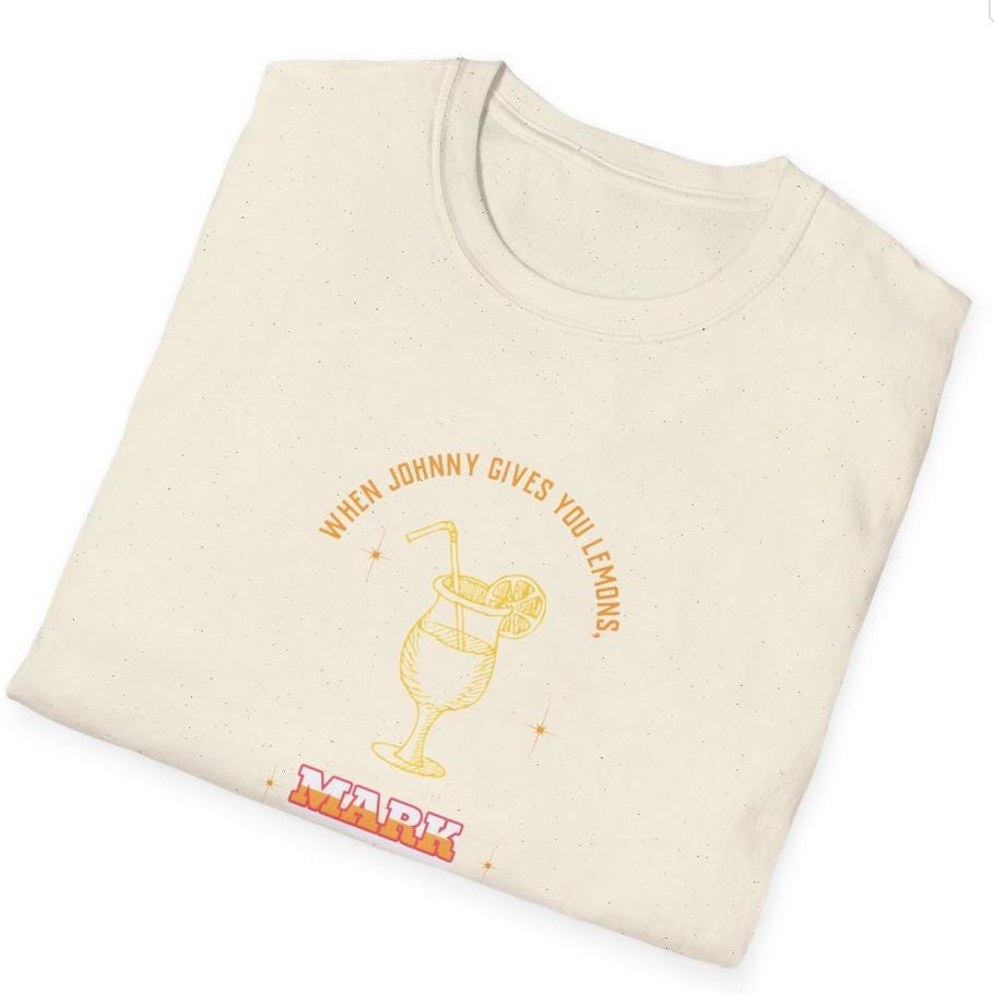 NCT Kpop Shirt, When Johnny Gives You Lemons Mark Lemonade Meme Tee, Funny Fan Merch, Concert Outfit, Unisex Cotton T-Shirt