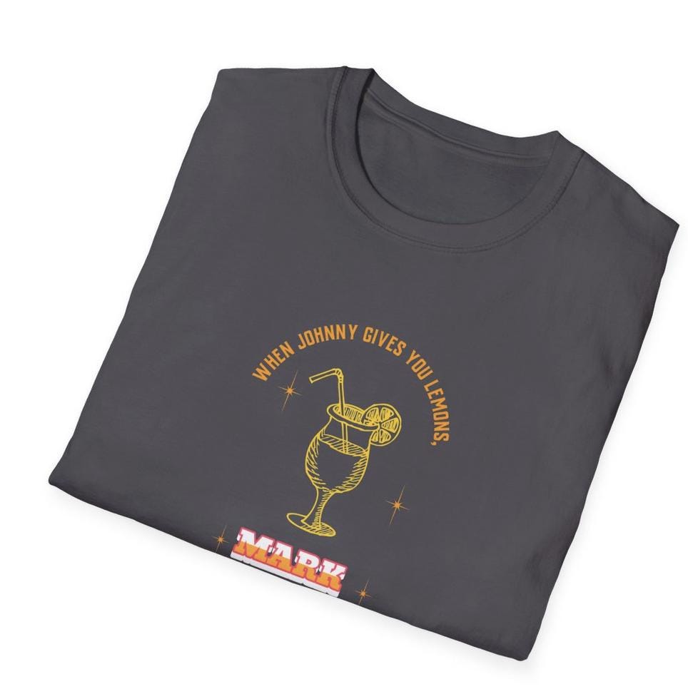 NCT Kpop Shirt, When Johnny Gives You Lemons Mark Lemonade Meme Tee, Funny Fan Merch, Concert Outfit, Unisex Cotton T-Shirt