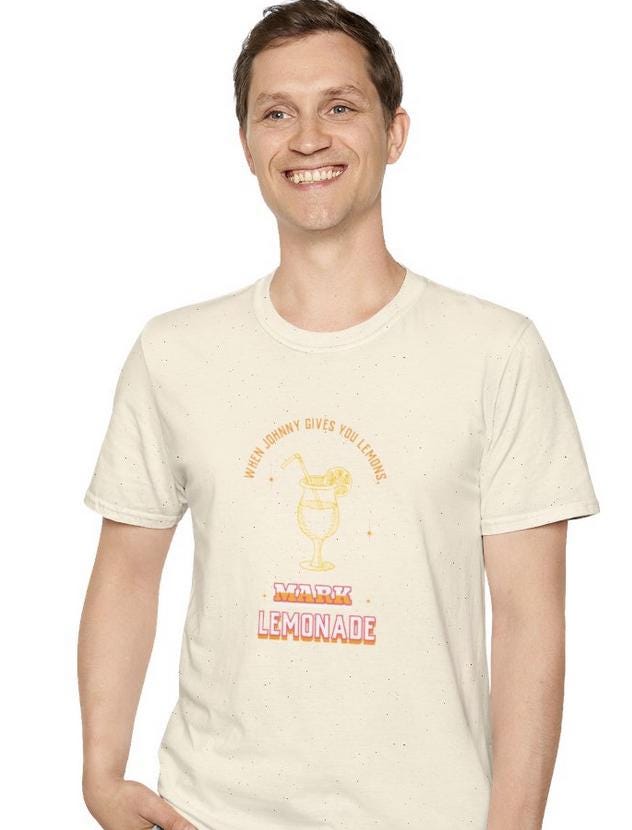 NCT Kpop Shirt, When Johnny Gives You Lemons Mark Lemonade Meme Tee, Funny Fan Merch, Concert Outfit, Unisex Cotton T-Shirt