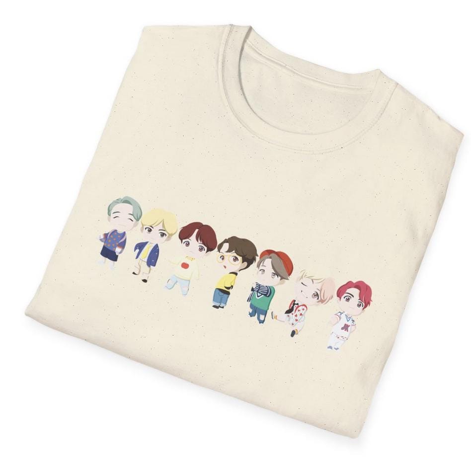 BTS Kpop Shirt, TinyTAN Idol Tee, Army Fan Merch, Concert Outfit, Unisex Cotton T-Shirt