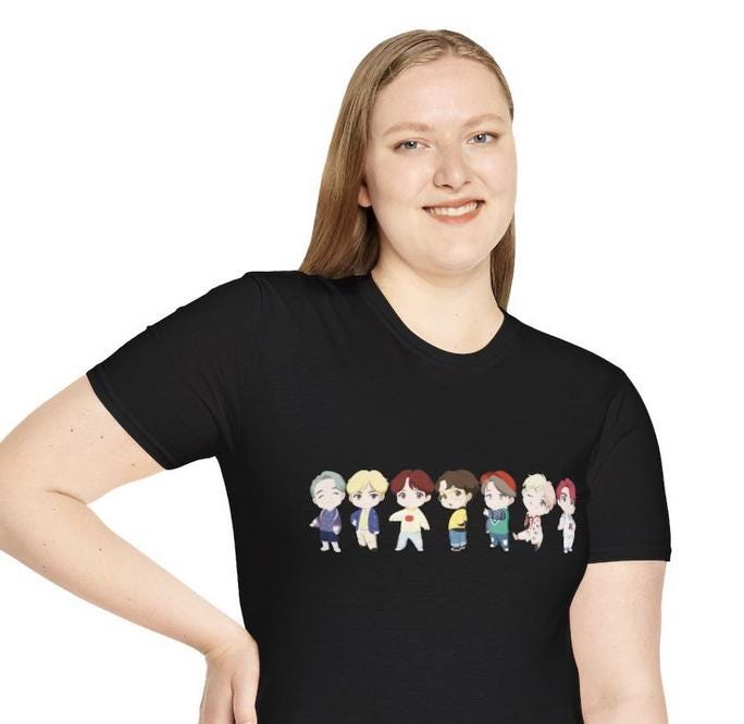 BTS Kpop Shirt, TinyTAN Idol Tee, Army Fan Merch, Concert Outfit, Unisex Cotton T-Shirt