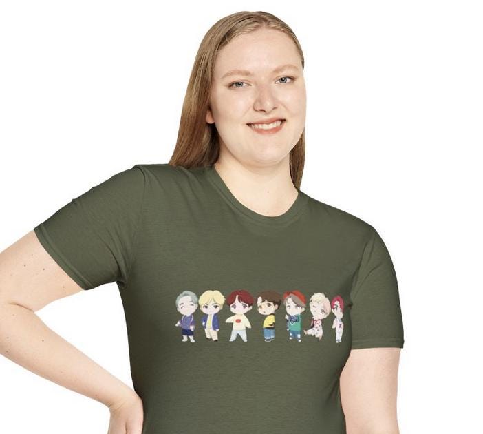 BTS Kpop Shirt, TinyTAN Idol Tee, Army Fan Merch, Concert Outfit, Unisex Cotton T-Shirt