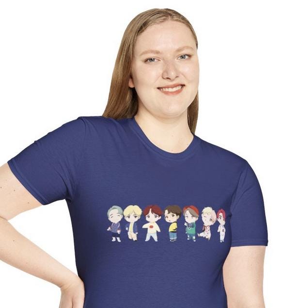 BTS Kpop Shirt, TinyTAN Idol Tee, Army Fan Merch, Concert Outfit, Unisex Cotton T-Shirt