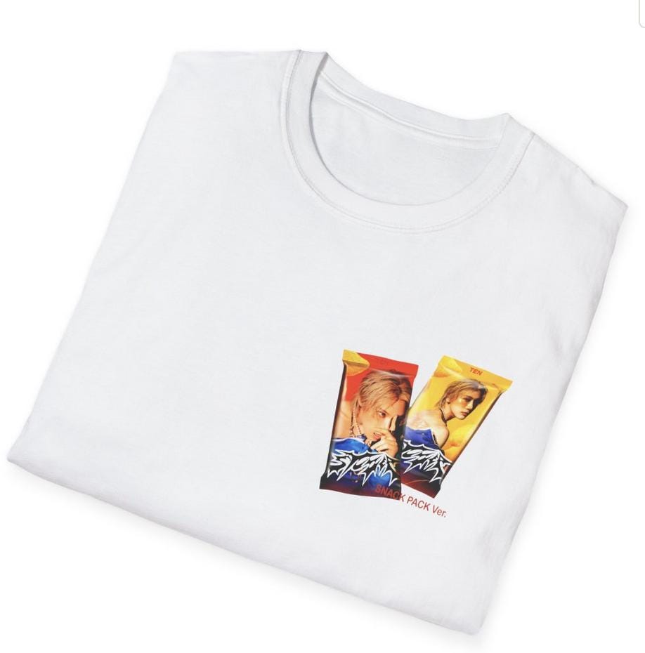 WayV Kpop Shirt, Ten Stunner Snack Pack Tee, Fan Merch, Concert Outfit, Unisex Cotton T-Shirt