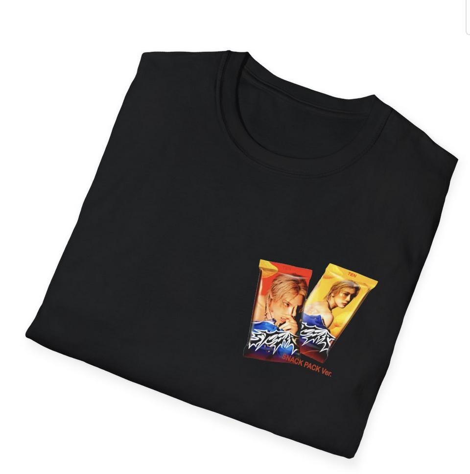WayV Kpop Shirt, Ten Stunner Snack Pack Tee, Fan Merch, Concert Outfit, Unisex Cotton T-Shirt