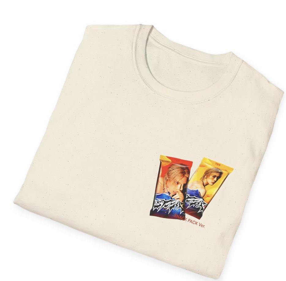 WayV Kpop Shirt, Ten Stunner Snack Pack Tee, Fan Merch, Concert Outfit, Unisex Cotton T-Shirt