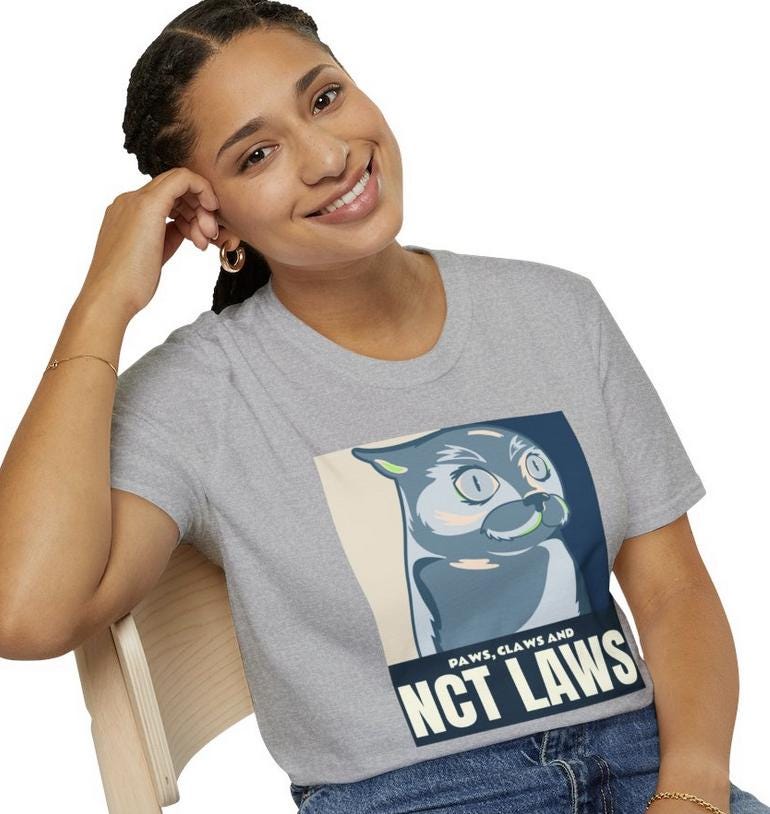WayV Kpop Shirt, Paws Claws and WayV Laws Tee, Funny Fan Merch, Cute Outfit, Unisex Cotton T-Shirt