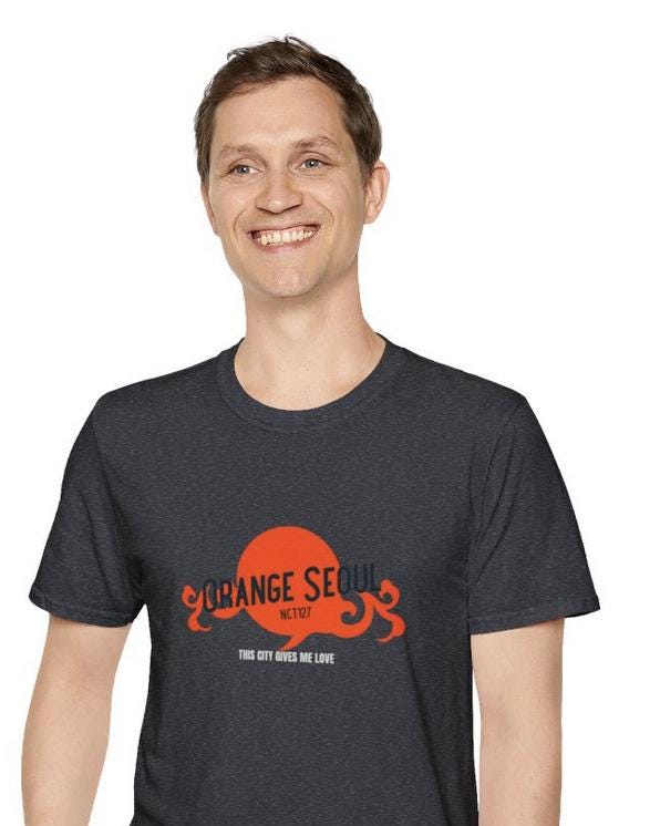 NCT 127 Kpop Shirt, Orange Seoul Tee, Fan Merch, Concert Outfit, Unisex Cotton T-Shirt