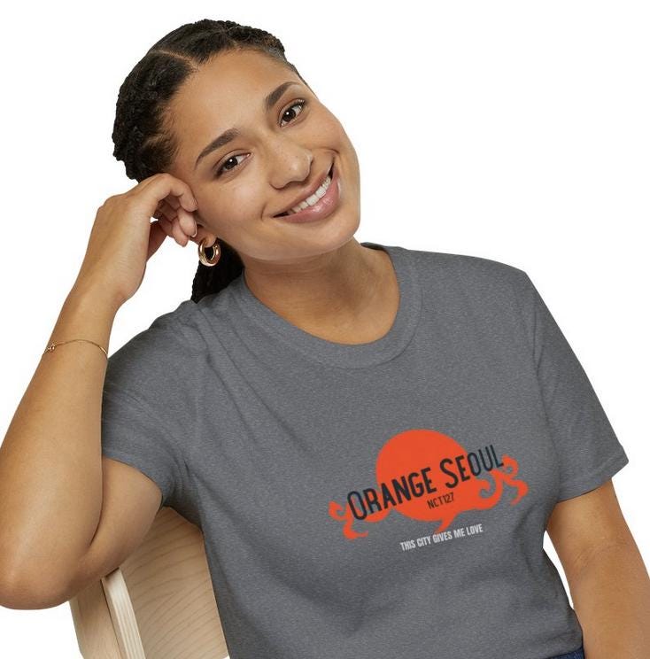 NCT 127 Kpop Shirt, Orange Seoul Tee, Fan Merch, Concert Outfit, Unisex Cotton T-Shirt