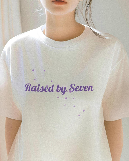 BTS Raised by Seven Shirt, ARMY Fan Tee, Bangtan Inspired Kpop Shirt, BTS Fan Merch, Unisex Cotton T-Shirt