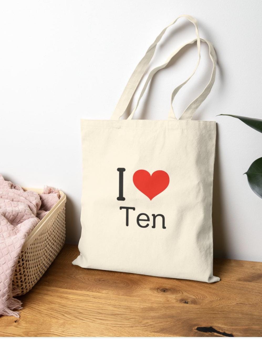 WayV Kpop, I Love Ten Tote, Aesthetic Outfit, Fan Merch, Unisex Cotton Tote Bag