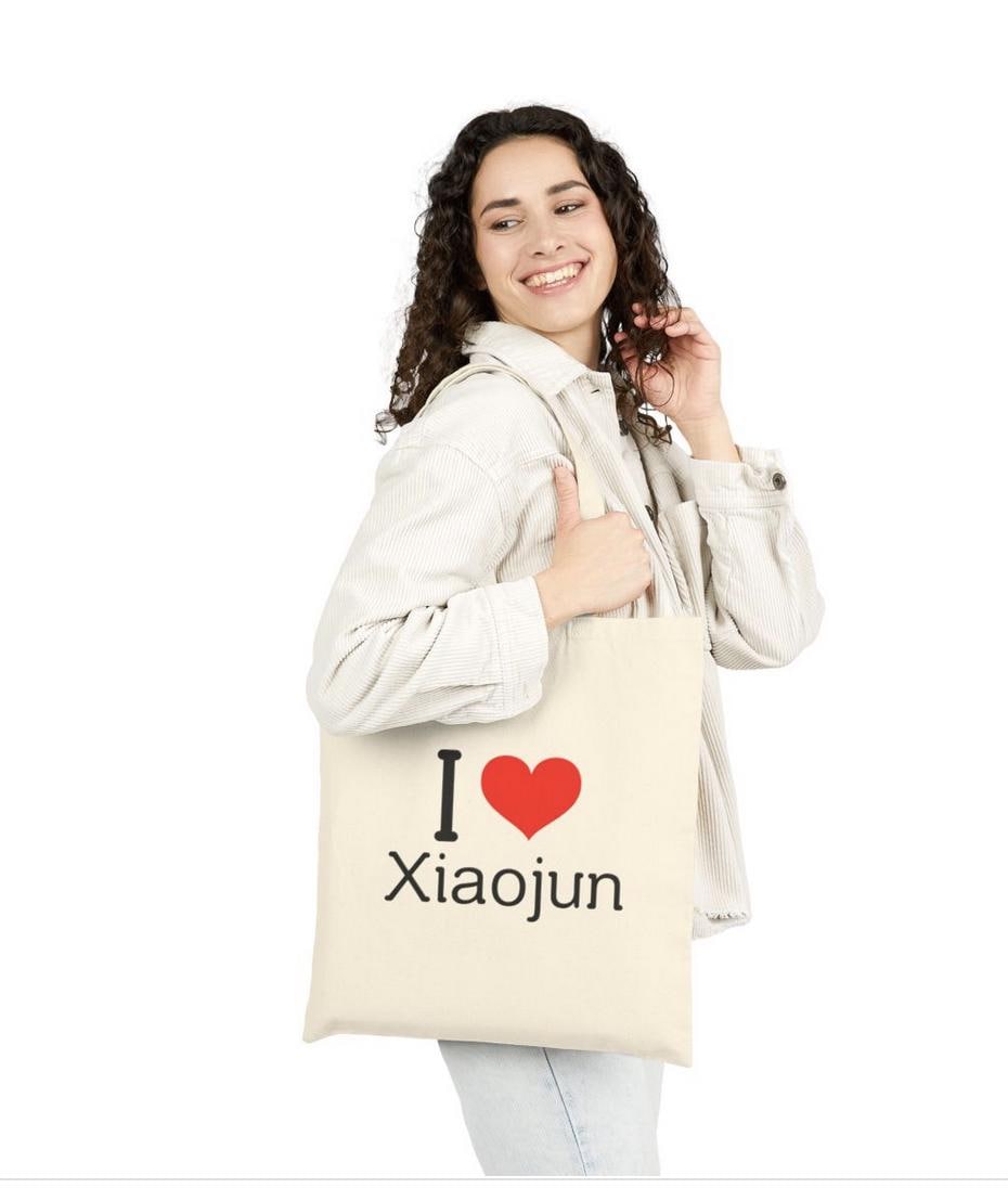 WayV Kpop, I Love Xiaojun Tote, Aesthetic Outfit, Fan Merch, Unisex Cotton Tote Bag