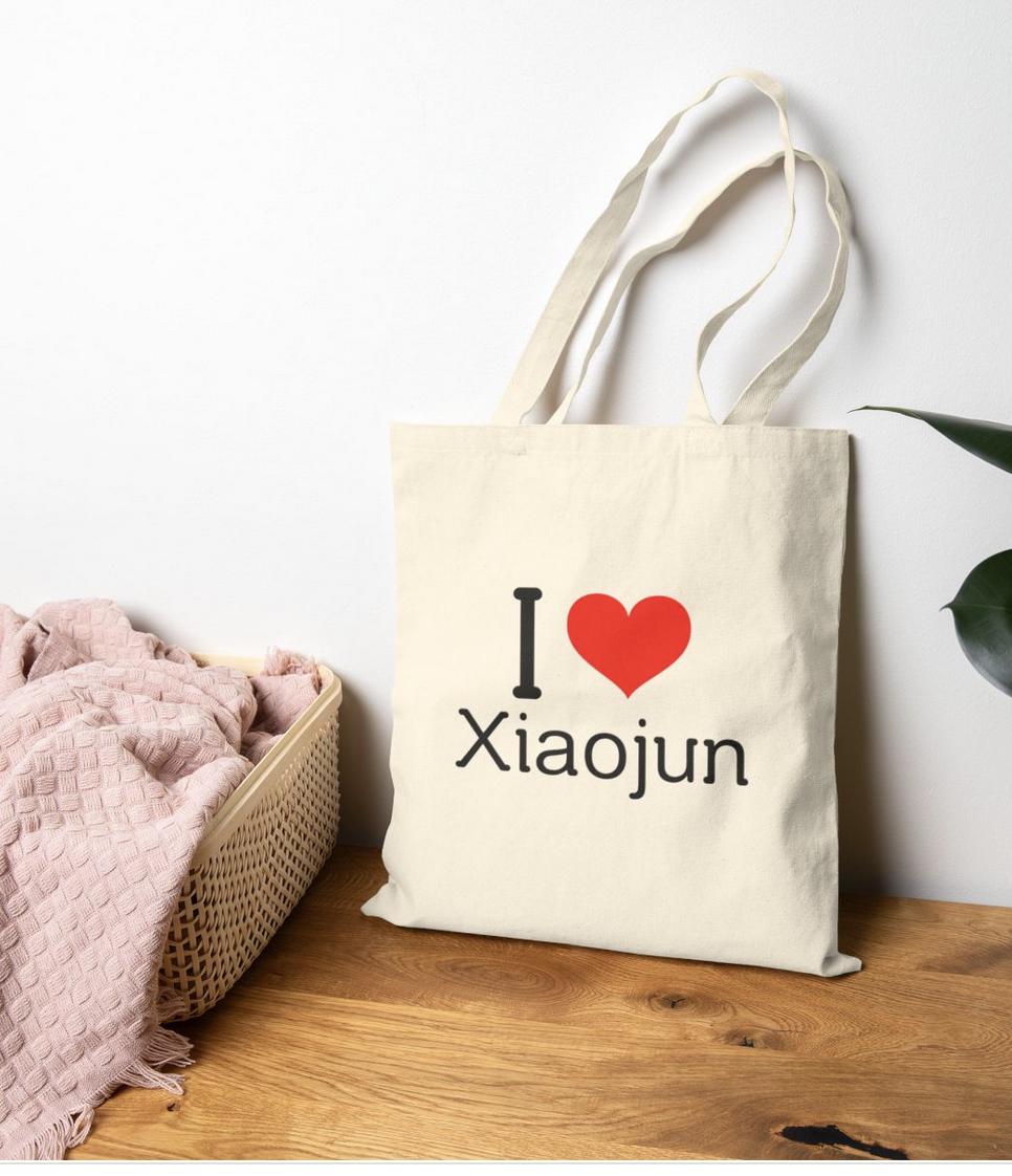 WayV Kpop, I Love Xiaojun Tote, Aesthetic Outfit, Fan Merch, Unisex Cotton Tote Bag