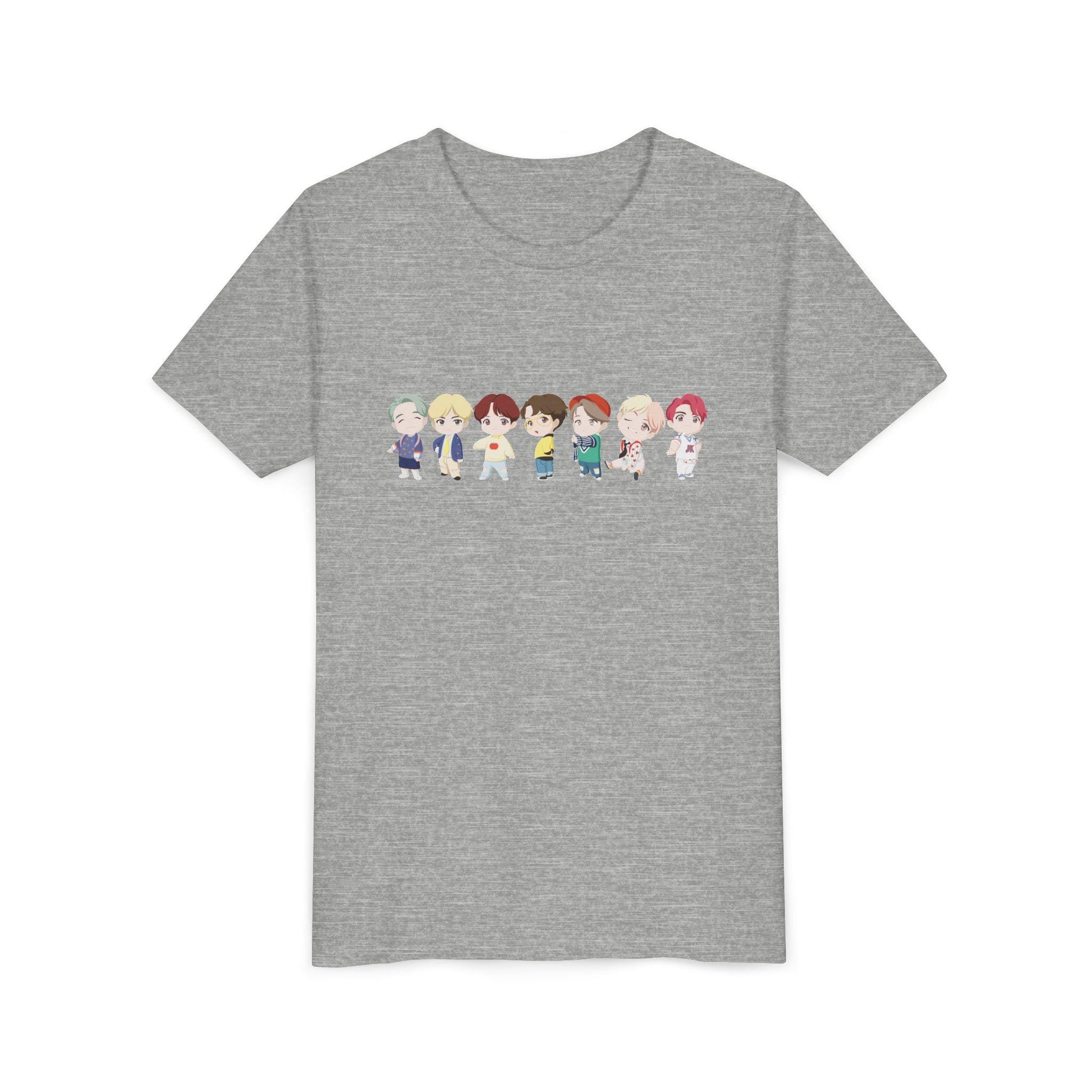 BTS TinyTAN Kids Shirt, Idol Lineup Kpop Tee, Cute Cartoon Characters, Army Youth Fan Shirt