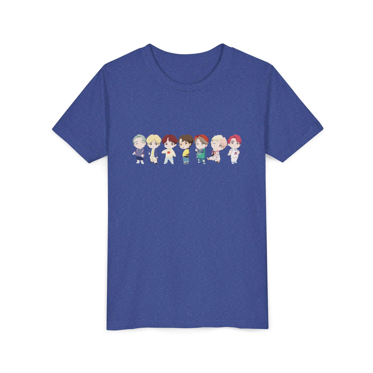 BTS TinyTAN Kids Shirt, Idol Lineup Kpop Tee, Cute Cartoon Characters, Army Youth Fan Shirt
