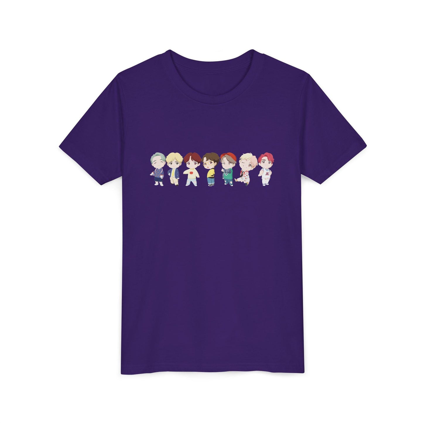 BTS TinyTAN Kids Shirt, Idol Lineup Kpop Tee, Cute Cartoon Characters, Army Youth Fan Shirt