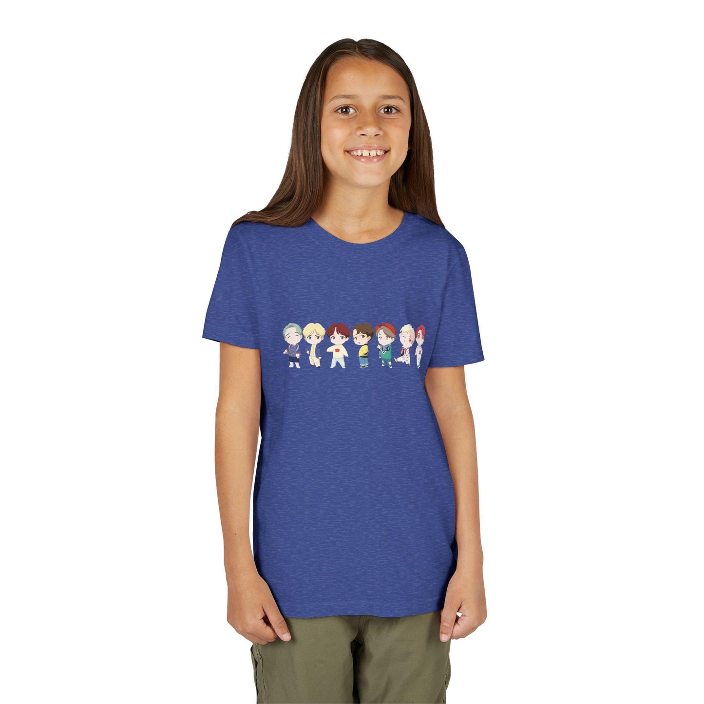 BTS TinyTAN Kids Shirt, Idol Lineup Kpop Tee, Cute Cartoon Characters, Army Youth Fan Shirt