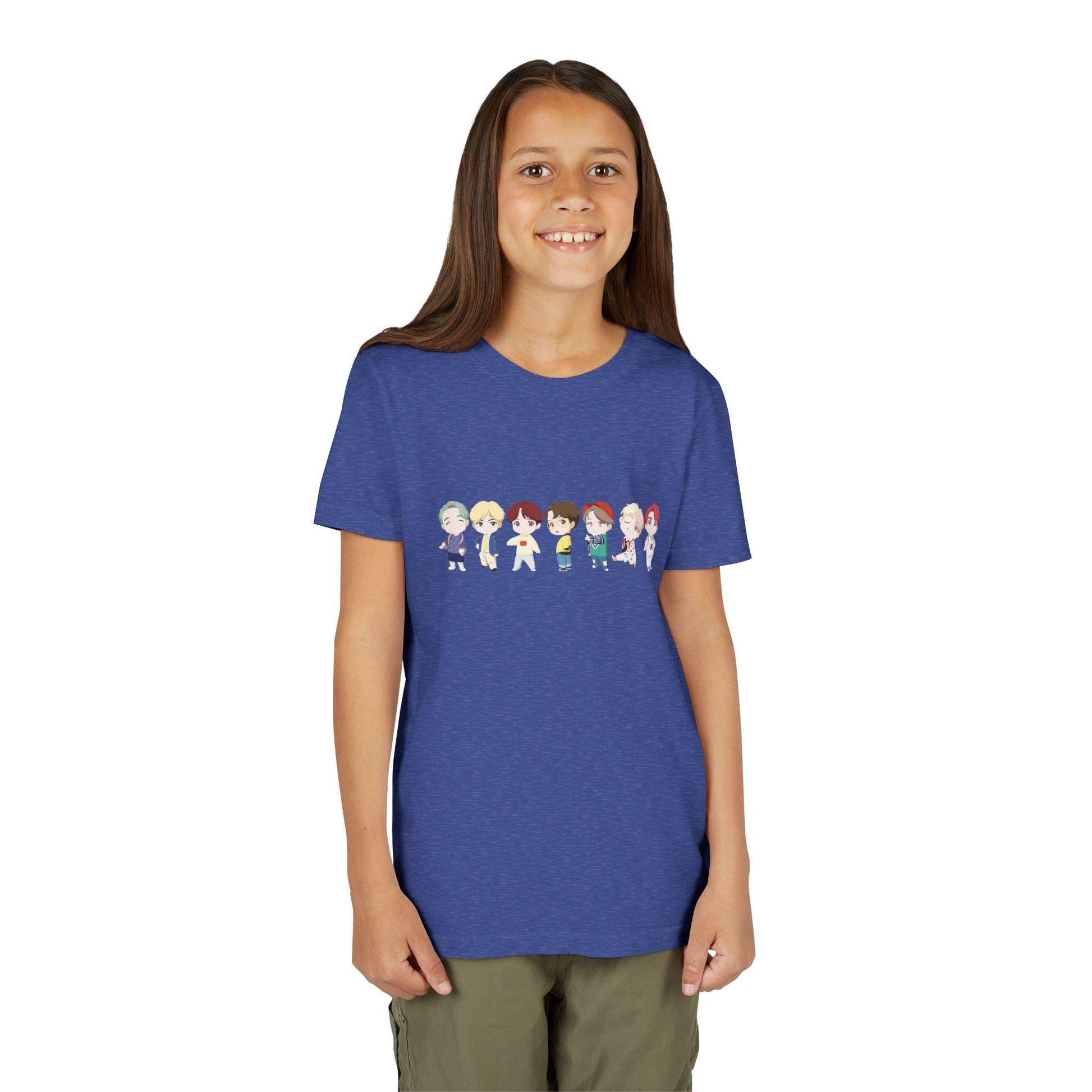 BTS TinyTAN Kids Shirt, Idol Lineup Kpop Tee, Cute Cartoon Characters, Army Youth Fan Shirt