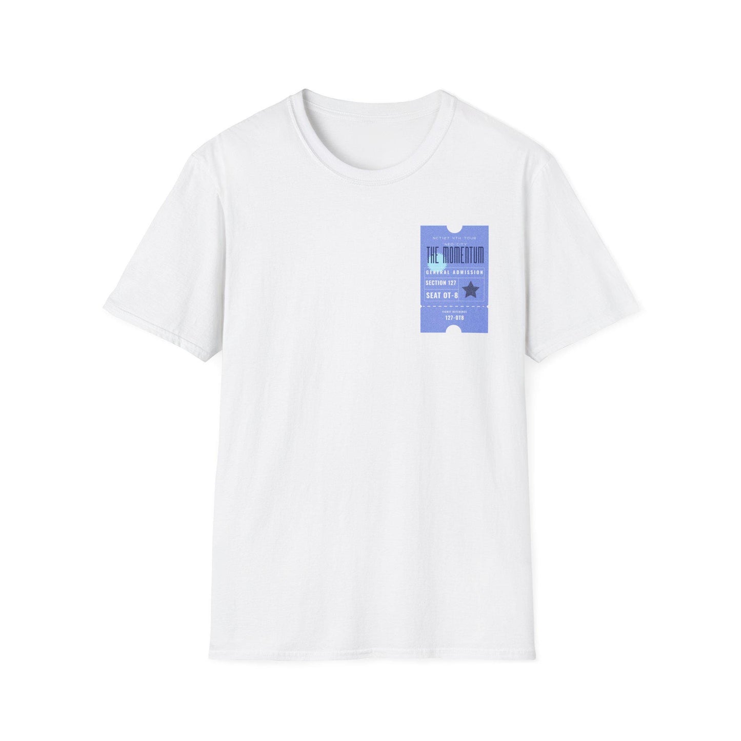 NCT 127 Tour Shirt, Momentum Inspired Ticket Graphic Tee, Kpop Fan Merch, Unisex Cotton T-Shirt