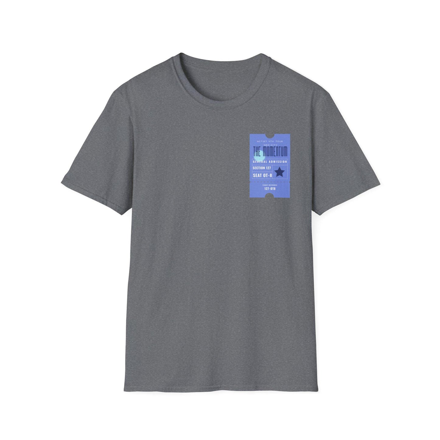 NCT 127 Tour Shirt, Momentum Inspired Ticket Graphic Tee, Kpop Fan Merch, Unisex Cotton T-Shirt