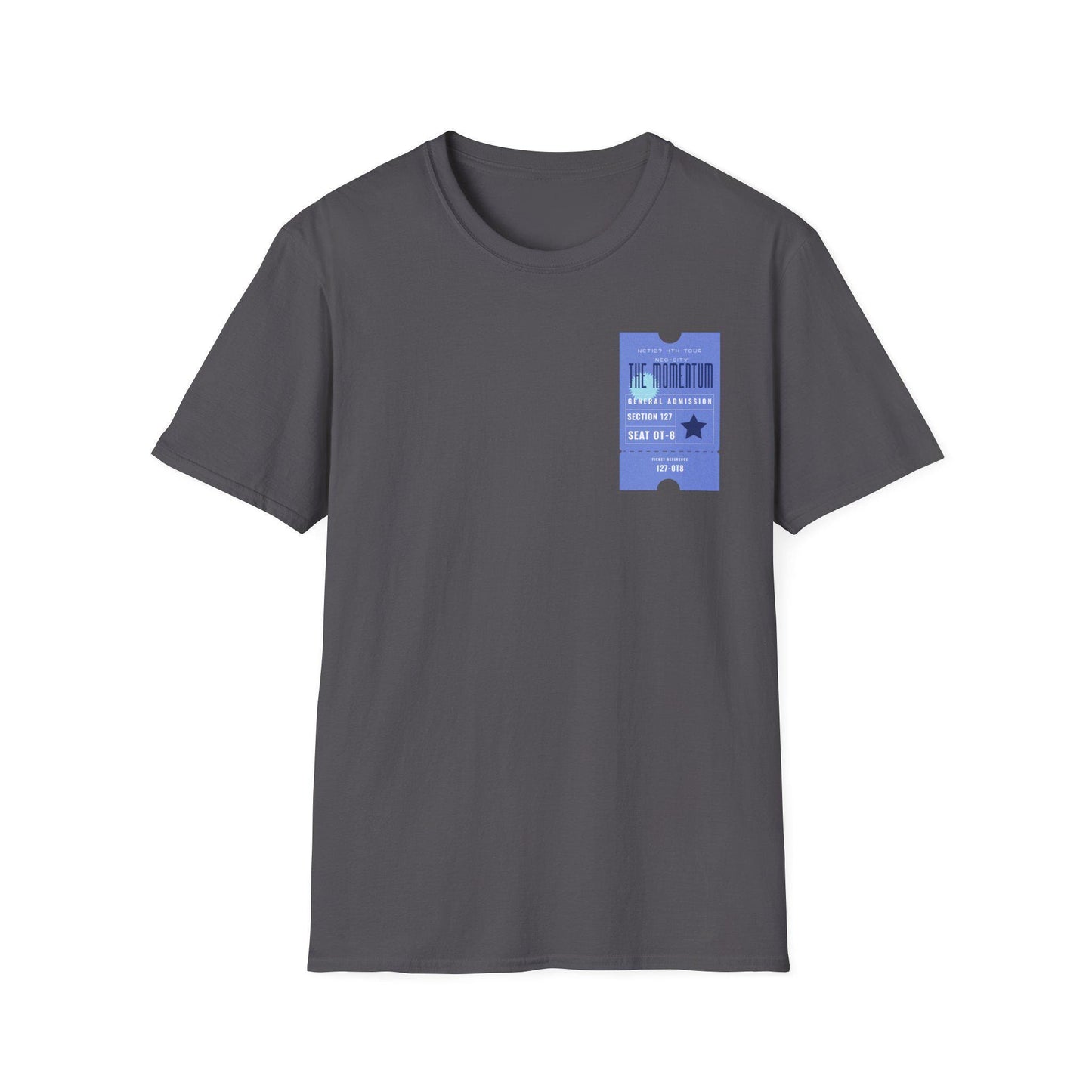 NCT 127 Tour Shirt, Momentum Inspired Ticket Graphic Tee, Kpop Fan Merch, Unisex Cotton T-Shirt