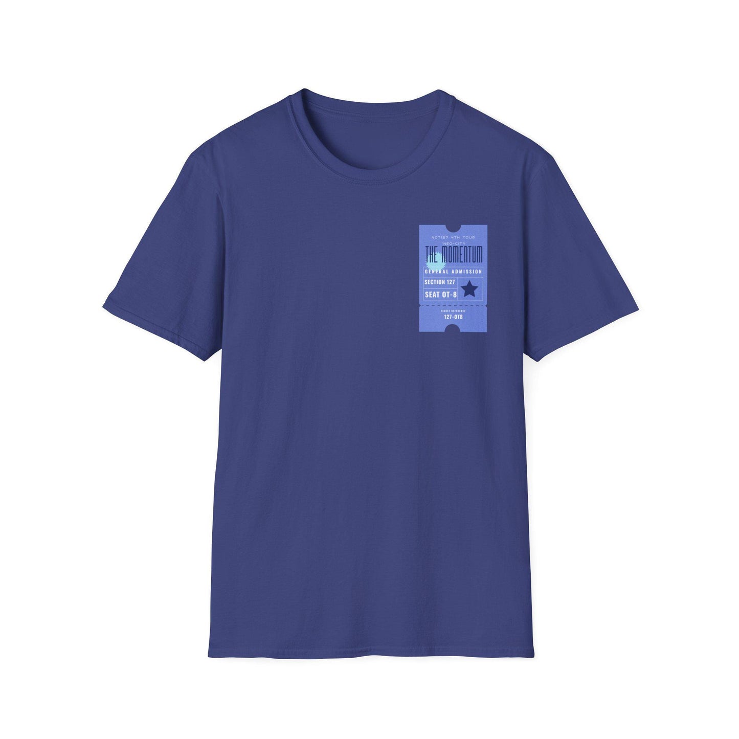 NCT 127 Tour Shirt, Momentum Inspired Ticket Graphic Tee, Kpop Fan Merch, Unisex Cotton T-Shirt