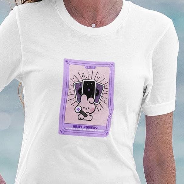 BTS Kpop Shirt, BT21 Cooky Tarot Tee, Fan Merch, Concert Outfit, Unisex Cotton T-Shirt