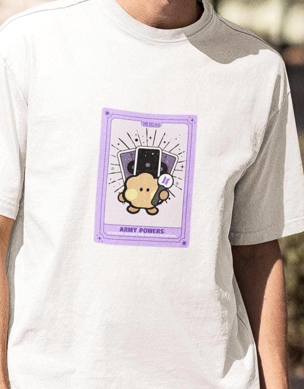 BTS Kpop Shirt, BT21 Shooky Tarot Design, Fan Gift, Concert Outfit Tee, Unisex Cotton Top