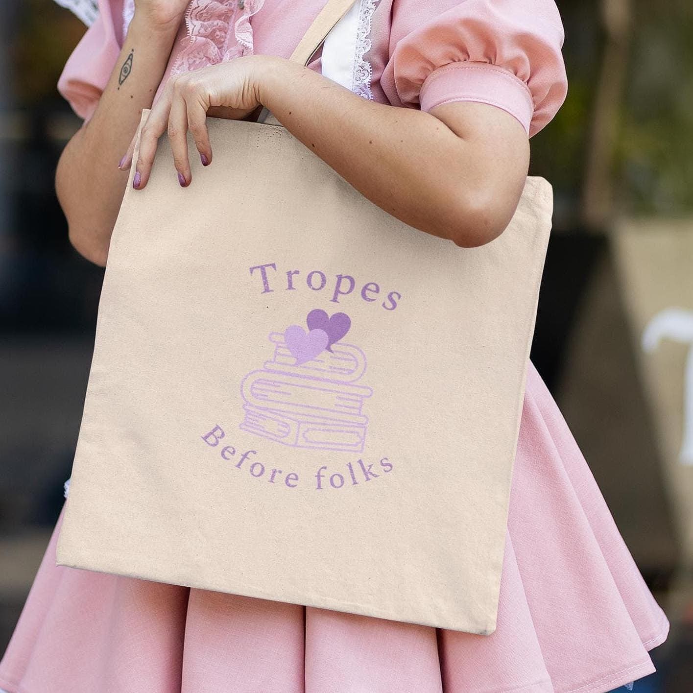 Kpop Tote, Tropes Before Folks Bag, Fanfiction Merch, Aesthetic Gift, Reusable Shopper