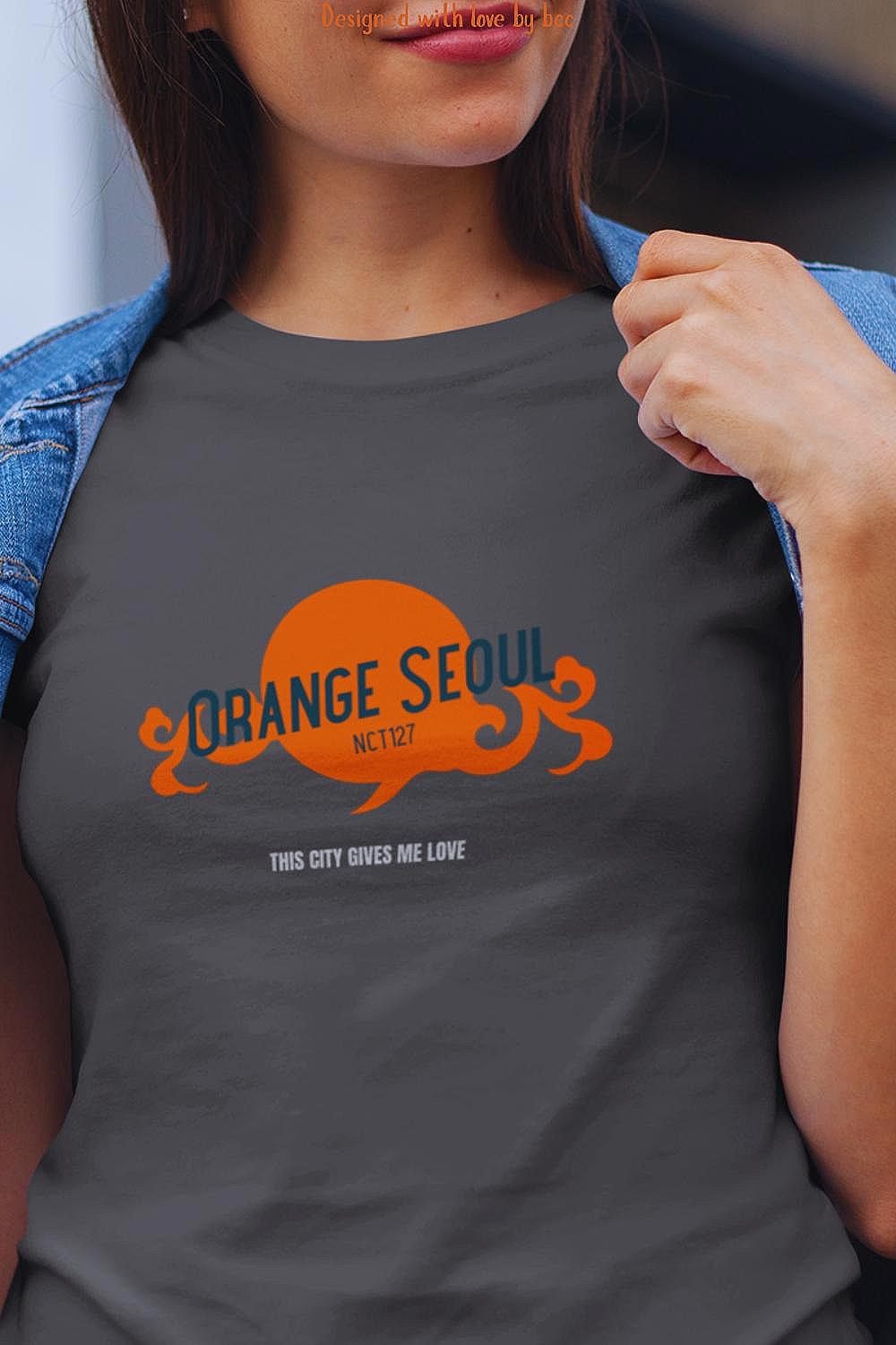 NCT 127 Kpop Shirt, Orange Seoul Tee, Fan Merch, Concert Outfit, Unisex Cotton T-Shirt