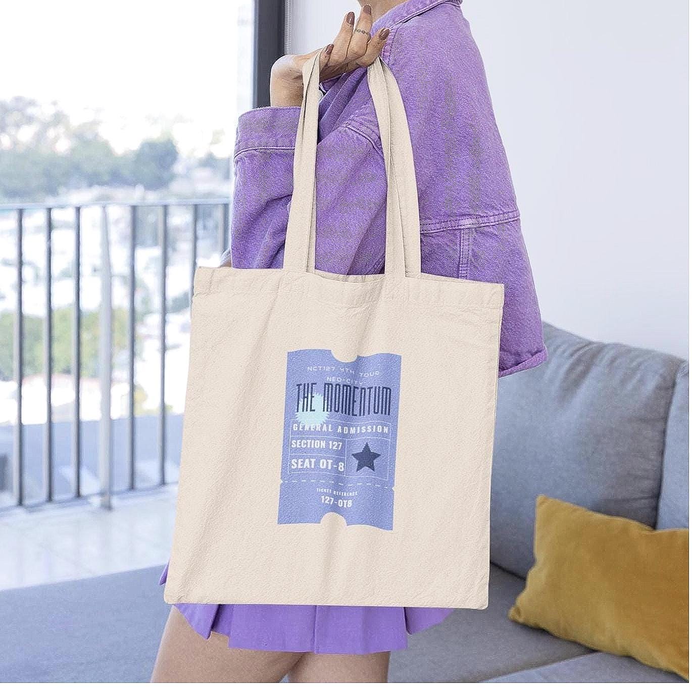 NCT 127 Kpop Tote, Carry the Momentum Bag, Fan Merch, Concert Essential, Reusable Shopper