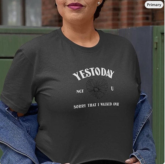 NCT U Kpop Shirt, Yestoday Lyric Tee, Fan Merch, Concert Outfit, Unisex Cotton T-Shirt