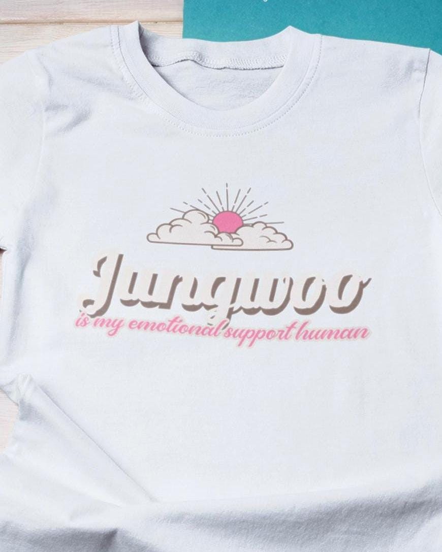 NCT127 Kpop Shirt, Jungwoo Emotional Support Human Tee, Fan Merch, Concert Outfit, Unisex Cotton T-Shirt