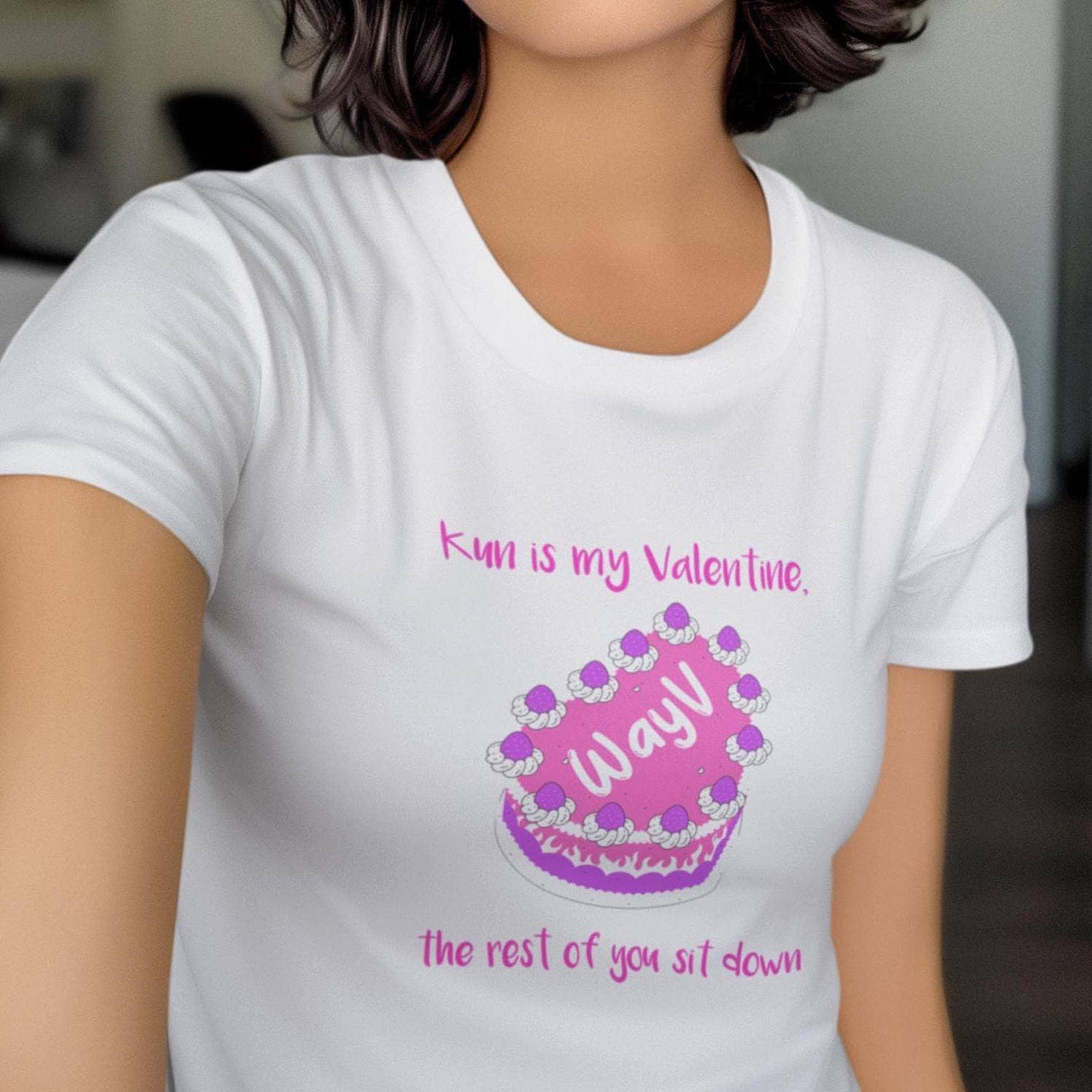 WayV Kpop Shirt, Kun Valentine Tee, Fan Merch, Concert Outfit, Unisex Cotton T-Shirt