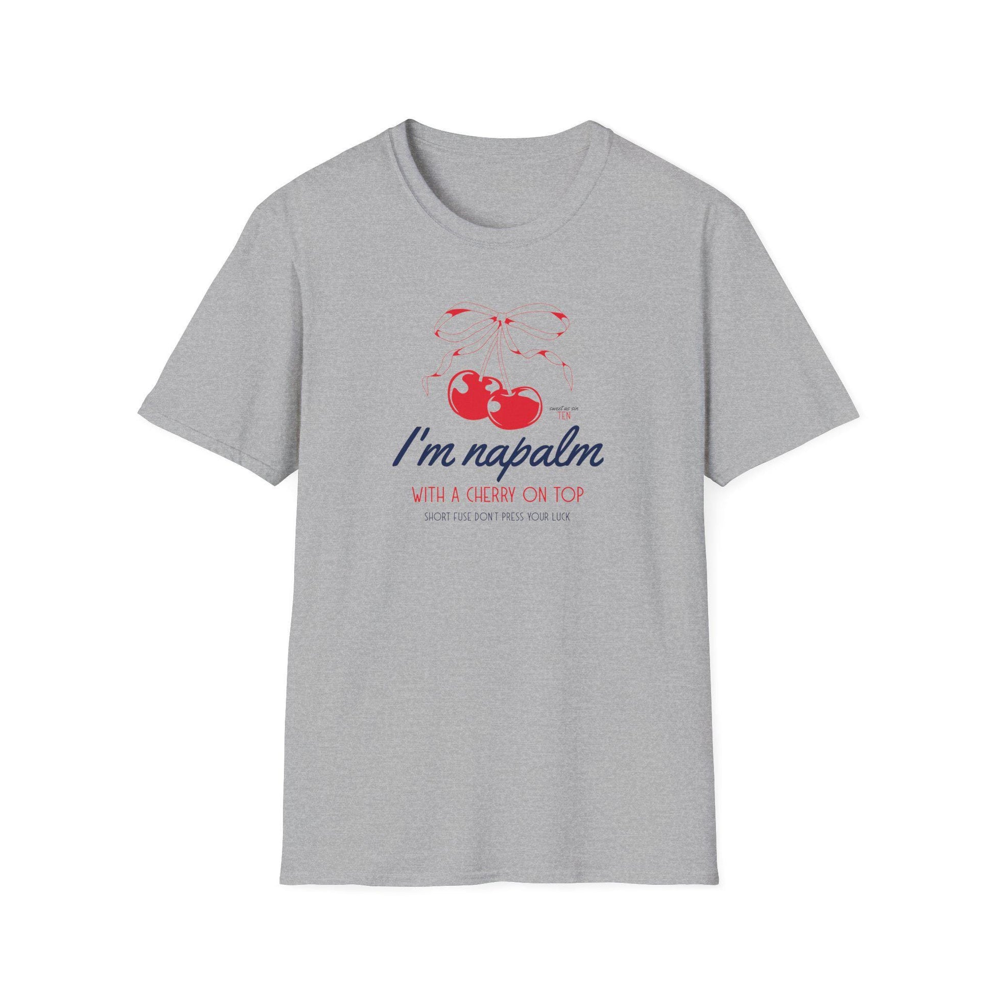 Ten Sweet As Sin Shirt, WayV Ten Kpop Tee, Cherry on Top Lyric Graphic, NCT Fan Merch, Unisex Cotton Shirt