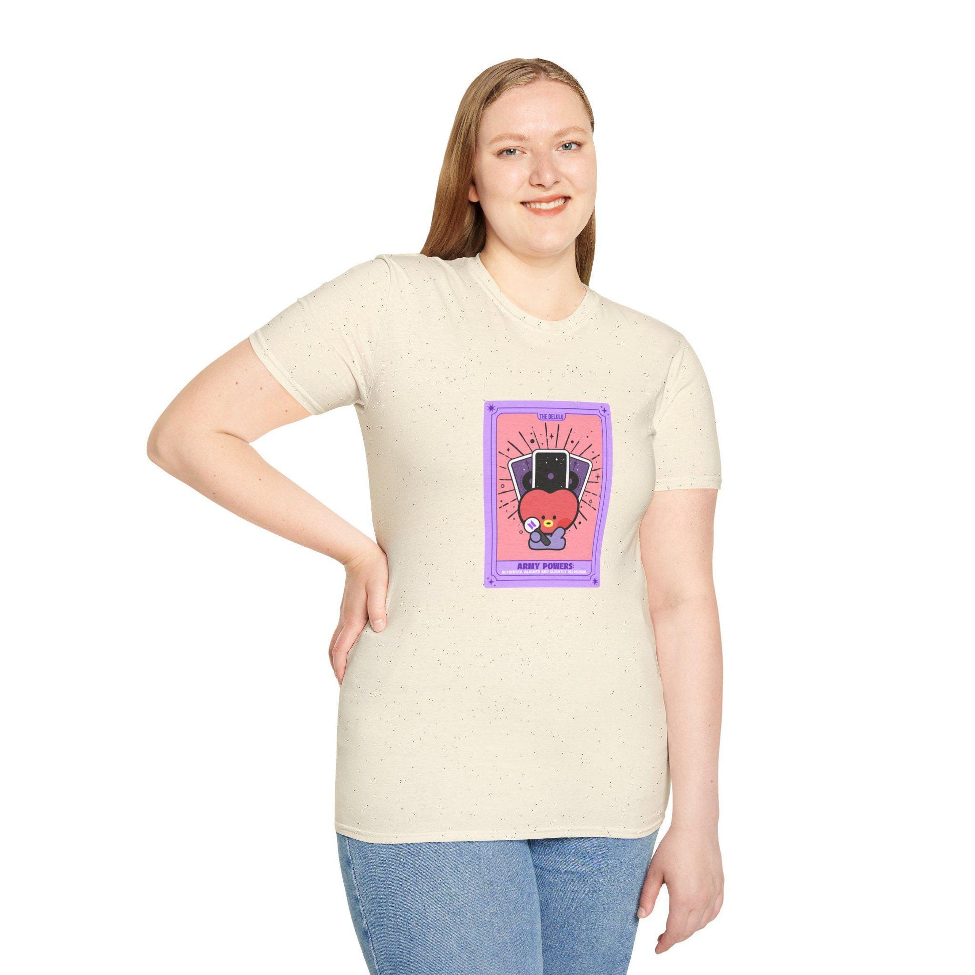BTS Kpop Shirt, BT21 Tata Tarot Design, Fan Gift, Concert Outfit Tee, Unisex Cotton Top