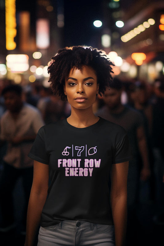 KPop Concert Shirt, Front Row Energy Tee, Cherry Lightstick Fan Shirt, Kpop Fan Merch, Unisex Cotton T-Shirt