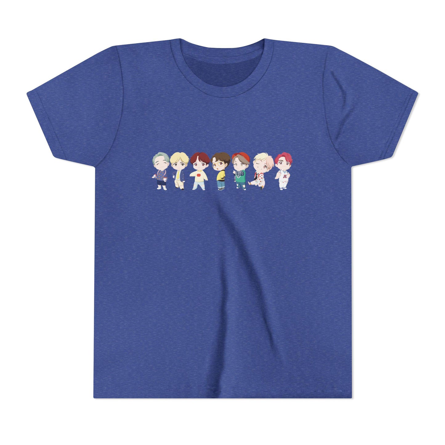 BTS TinyTAN Kids Shirt, Idol Lineup Kpop Tee, Cute Cartoon Characters, Army Youth Fan Shirt