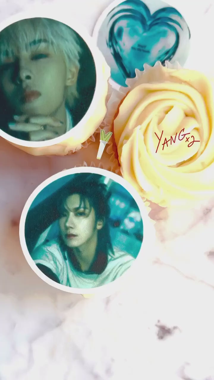 Custom Edible Cupcake Icing Toppers: NCT WayV On My Youth K-pop
